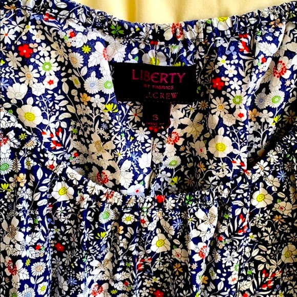 J. Crew Tops J Crew Liberty Of London Fab Peasant Blouse Poshmark